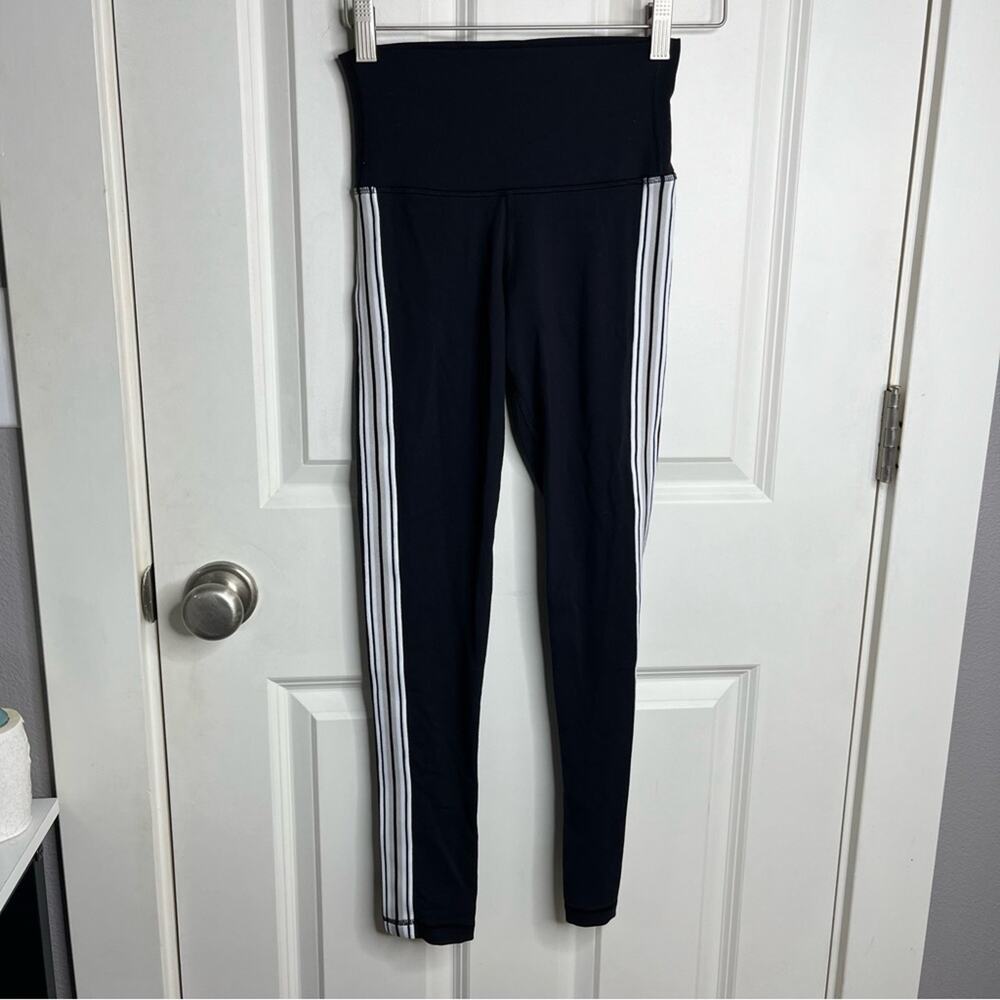 Aritzia TNA Black High Rise Side Stripe Full Length Leggings Size XS